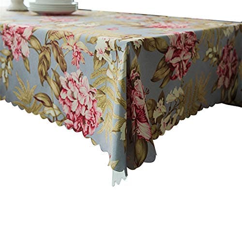 Image of Print Fabric Tablecloth, Water-Proof Rectangle Table Cover, Oil-Proof Spill-Proof Polyester Wipeable Tablecloth, for Kitchen, Dining, Indoor, Outdoor, Tabletop Decoration,C,5151inch/9269(E,51*71inch)