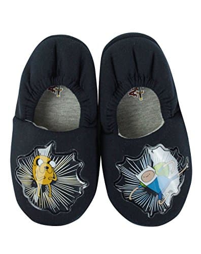 Image of Noisy Sauce Official Adventure Time Jake & Finn Boy's Slippers (9 UK Kids) Blue