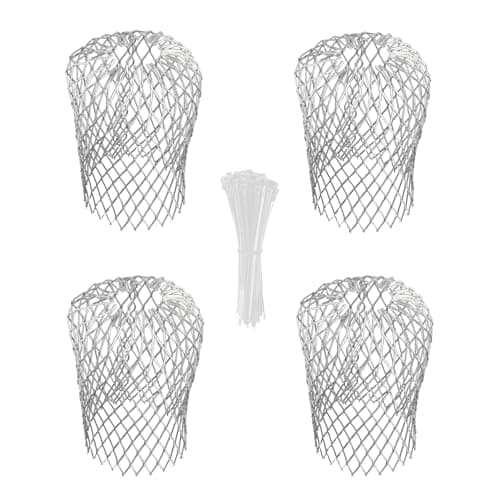 Image of SGYKJ 4 PcsGutter Downspout Guards, 3.5 Inch Aluminum Gutter Guards, Downpipe Leaf Guard, Expandable Filter Mesh Down Pipe Leaf Guardss,Gutter Screen Covers to Stop Leaves Moss Mud