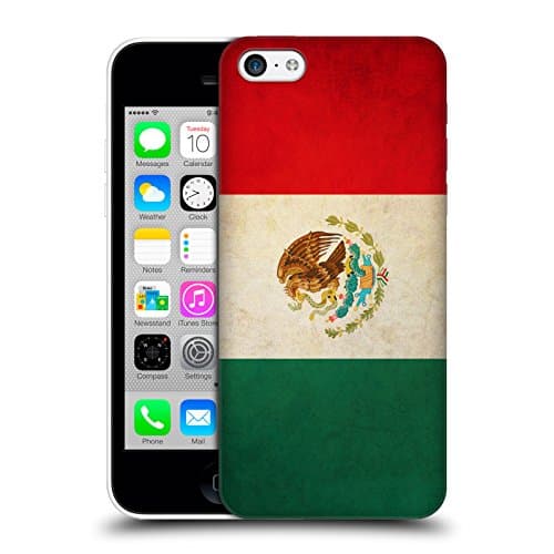 Image of Head Case Designs Mexico Mexican Vintage Flags Hard Back Case Compatible With Apple iPhone 5c