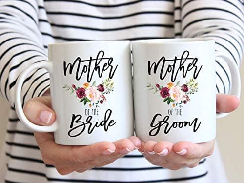 Image of Sale Mother of The Bride & Groom Gift Mug Set - Mom & Wedding Gift - Coffee Mug