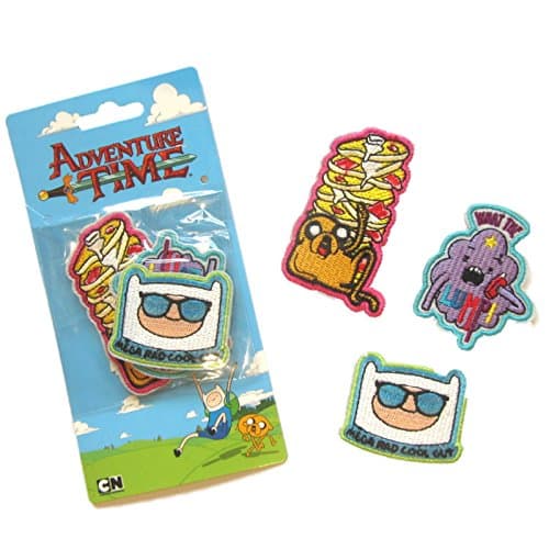 Image of Adventure Time Official Licensed Iron On Patch x 3 Jake Finn Bacon Pancakes LSP