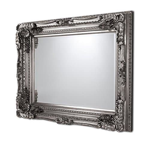 Image of Barcelona Trading Carved Louis Mirror Silver Frame Wall Hallway Living Room, 122 x 90