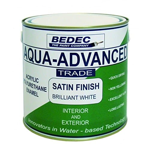 Image of Bedec 1 Litre Aqua Advanced Satin - Brilliant White