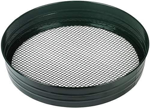 Image of Unibos | Metal Riddle/Sieve Mesh, Garden Sieve, 3 in 1 Metal Soil Sieve with Interchangeable Mesh, Sizes 3/6/12mm, Garden Riddle, Perfect Gardening Tool for Sifting Soil (10mm Hole)
