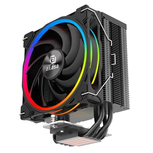 Image of Akasa SOHO H4 Plus, aRGB CPU Air Cooler, 120mm PWM Silent Fan with Copper Heatpipes, 185W TDP,Thermal Paste Included, Black,Supports Intel LGA 1851/20XX/1700/1200/115X;AMD AM4/AM5 Ryzen,AK-CC4022HP01