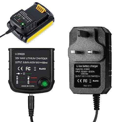 Image of XPJBKC LithiumIon Battery Charger for Black & Decker, 18V Lithium Ion Battery LBXR20 LBXR20-OPE LB20 LBX20 LBX4020 LB2X4020 LBXR2020-OPE, Replacement LCS1620 for Black & Decker