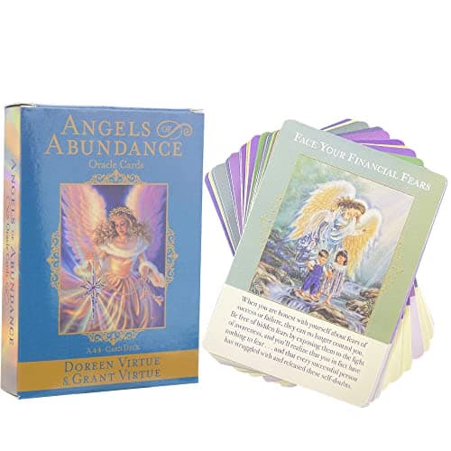 Image of ZOWUBNK Oracle Cards Deck,Tarot Cards Deck,Angels of Abundance Oracle Cards,Tarot Cards Set for Beginners 44-A