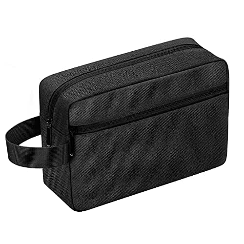 Image of Toiletry Bag for Men, Portable Travel Wash Bag Waterproof Shaving Bag Toiletries Accessories Cosmetic Bag Make Up Bag, Gym Shower Bathroom Makeup Bag with Handle (Black)