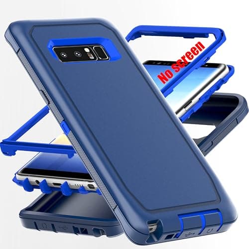 Image of AYMECL for Note 8 Case,[Military Grade] 3 in 1 Heavy Duty Full Body Shockproof Protection Phone Case for Samsung Galaxy Note 8 6.3 inch,Navy Blue