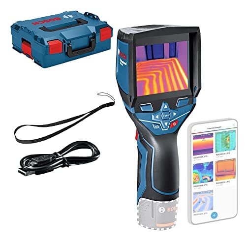 Image of Bosch Professional 12V System Thermal Camera GTC 400 C (without battery and charger, w/app function, Temperature Range: -10°C to +400°C, Resolution: 160 x 120px, in L-Boxx)