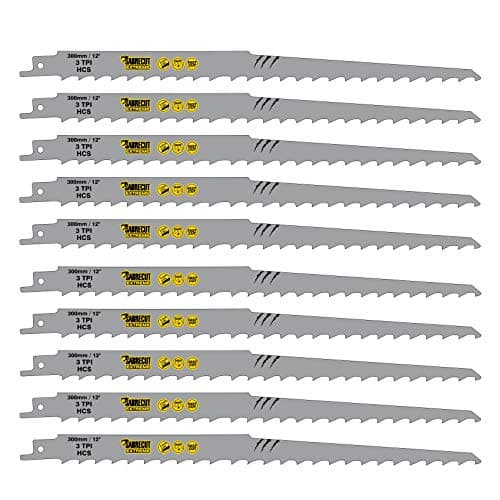 Image of 10 x SabreCut SCRS1617K_10 300mm 3 TPI S1617K Very Fast Wood Cutting Reciprocating Sabre Saw Blades