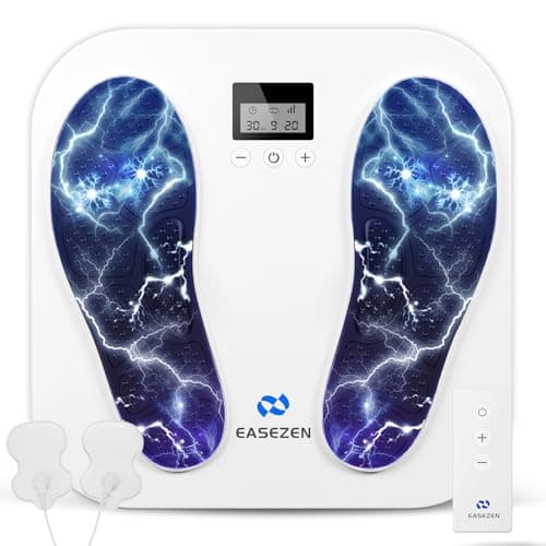 Image of Medic Circulation Booster for Feet and Legs, Electric EMS Foot Massager with 10 Modes 20 Intensities for Plantar Fasciitis & Neuropathy Nerve Pain Relief & Muscle Relaxation, Gifts for Mom Dad, White