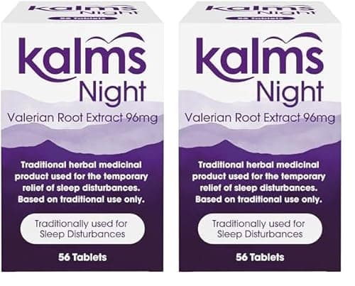 Image of Kalms Night, 56 Tablets - Traditional Herbal Medicinal Product Used for The Temporary Relief of Sleep Disturbances (Pack of 2)