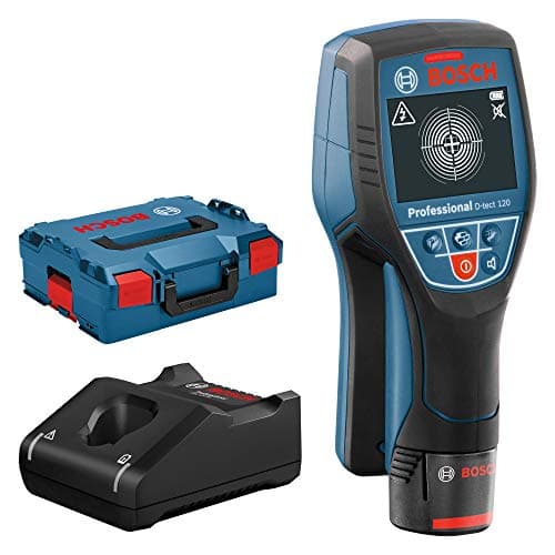 Image of Bosch Professional 12V System Wall Scanner D-tect 120 (12V battery, max. detection depth plastic pipes/wooden studs/live cable/magnetic metal/non-magnetic metal: 60/38/60/120/120 mm, in L-Boxx)