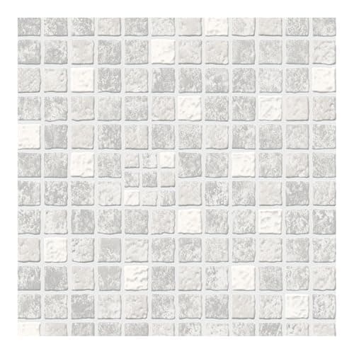 Image of Contour Earthen Tile Effect Kitchen Bathroom Grey/White Washable Wallpaper | Paste the Paper | Grey Tiled | Eco-Friendly