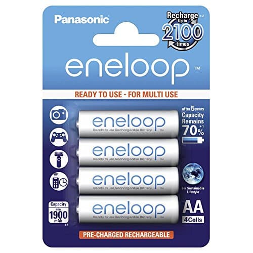 Image of Panasonic BK-3MCCE/4BE Eneloop Mignon AA 1900 mAh Rechargeable Battery (Pack of 4)
