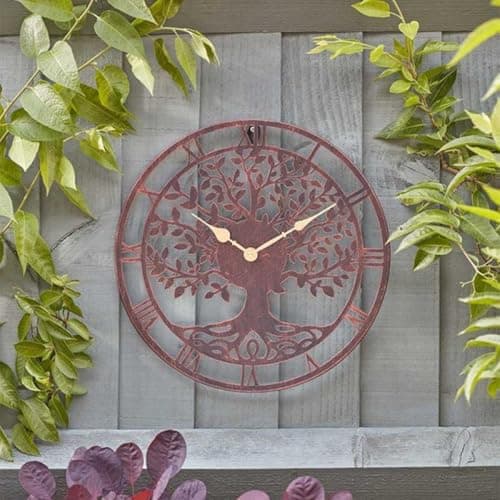 Image of Smart Garden Products 5162007 Outside In Tree of Life Wall Clock, Bronze, 13.5"