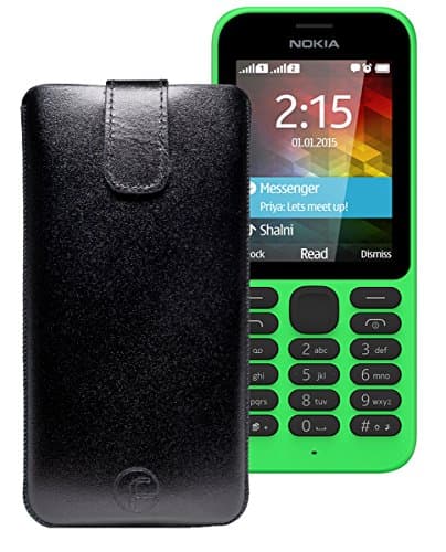 Image of Favory Original case for Nokia 216 | 216 Dual SIM leather case mobile phone case leather case protective case cover flap with pull-out function* in black