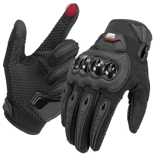 Image of KEMIMOTO Motorbike Gloves for Men and Women, Motorcycle Gloves 2 Finger Touchscreen for Motocross, MTB Riding, Road Racing, Climbing etc