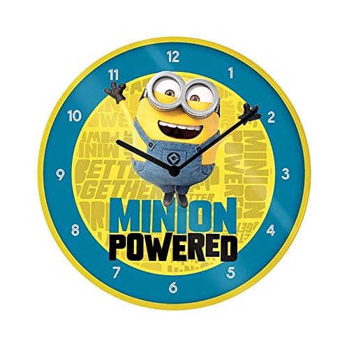 Image of Minions 25cm Children's Despicable Me Wall Clock - Minion Powered