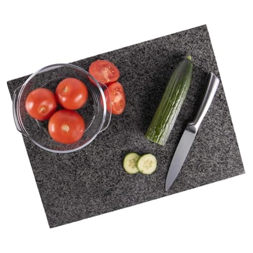 Image of Natural Granite Chopping Board | Worktop Saver | Large Chopping Boards for Kitchens | Countertop Kitchen Worktop Protector | Suitable for Meat, Fish & Vegetables