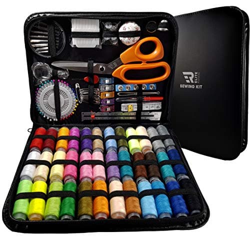 Image of Elite Range Professional Sewing Kit - Portable Sewing Accessories Bag - Includes Full Size Tailor Scissors