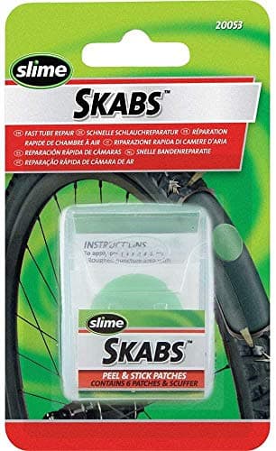 Image of Slime Skabs 6 Peel and Stick Puncture Repair Patches for Bike Tubes (5 Pack)