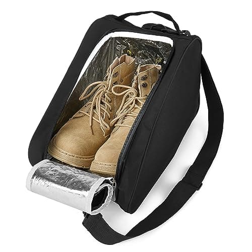 Image of Premium Walking Boot Bag, Waterproof Hiking Boot Shoe Bag Ideal for Adults, Children, Men, Women (Black)