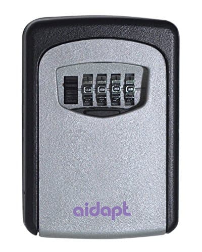 Image of Aidapt Weather Resistant Secure Combination Wall Mount Safe Lock for Keys Supplied with Fixings for Elderly, Carers, Holiday Lets, Air BNB