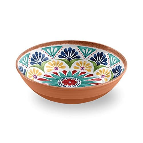 Image of Auntie Morags Purely Home Re-usable Rio Medallion 30cm Melamine Salad Serving Bowl