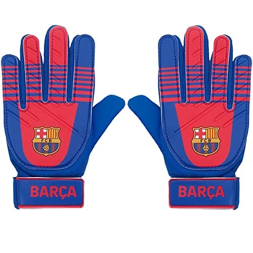 Image of FC Barcelona Official Football Gift Boys BARCA Goalkeeper Goalie Gloves