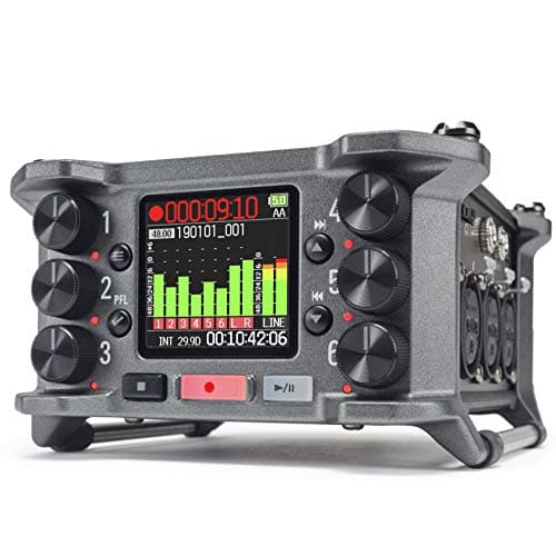 Image of ZOOM F6 Field Recorder – Professional 6-Channel 14-Track Audio Recorder with 32-Bit Float, Dual A/D Converters, Timecode – For Podcasts, Film Sound, Live Recording – UK Version – Anthracite