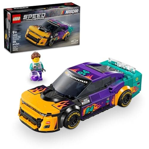 Image of LEGO Speed Champions NASCAR Next Gen Chevrolet Camaro ZL1, Model Racecar Building Set, NASCAR Collectible Racing Toy for Kids Ages 9 and Up, 76935