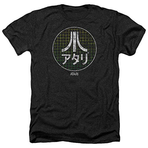 Image of Atari - Mens Japanese Grid Heather T-Shirt, Large, Black