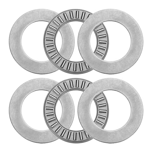 Image of sourcing map 2 Sets NTA1423+2TRA Thrust Needle Roller Bearings with Washers, 7/8 x 1-7/16 x 5/64 inch Heat Resistant Chrome Steel Needles Roller Bearing