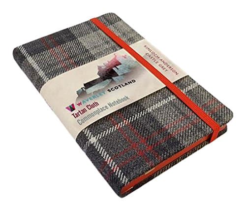 Image of Waverley S.T. (M): Castle Grey Pocket Genuine Tartan Cloth Commonplace Notebook