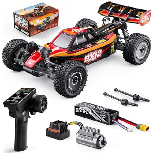 Image of DIKAVEY 1:12 Brushless Fast RC Cars for Adults 42 MPH, Off Road RC Car 4X4, Remote Control Car RTR 4WD High Speed Racing RC Buggy with 3S 2200 mAh Suitable for Gifts