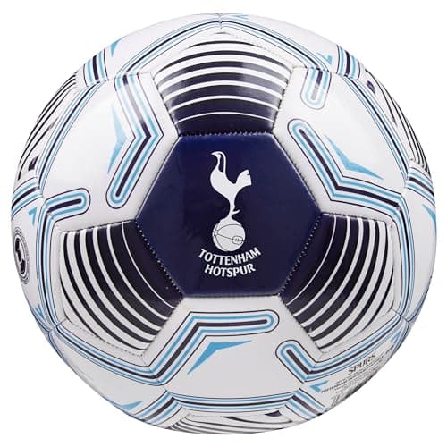 Image of Tottenham Hotspur F.C. Football Soccer Ball for Adults Teenagers Kids Training Football Size 3, 4 or 5 Spurs Merchandise (White/Navy, Size 4)