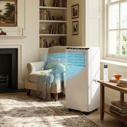Image of GarveeMore 9000 BTU Portable Air Conditioner, 3-in-1 Powerful Freestanding Air Conditioner, Dehumidifier, Cools 37m², Energy Class A, 51dB Quiet Mobile Air Con, Window Kit & Remote
