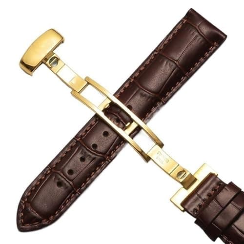 Image of kongsou Leather Watch Strap For Tissot 1853 Le Locle T41 Gentleman Seastar Carson Heritage(Browng,20mm)