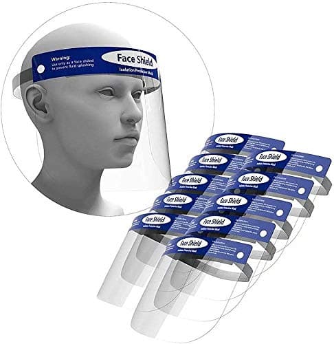 Image of 10 Pack Visor Face_Shield, Adjustable Plastic Transparent Safety Face_Shields for Women Men Protection Full Face Anti Fog Anti Droplet Dust
