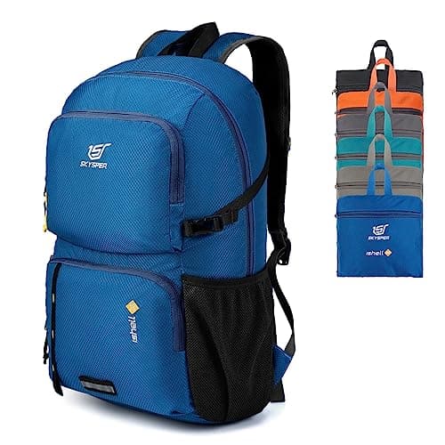 Image of SKYSPER Foldable Backpack 30L Lightweight Travel Rucksack Hiking Daypack with Wet Pocket Carry-on Backpack for Men Women