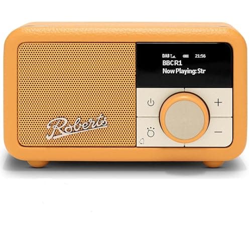Image of Roberts Revival PETITE2 FM/DAB/DAB+ Digital Radio with Bluetooth, Sunburst Yellow