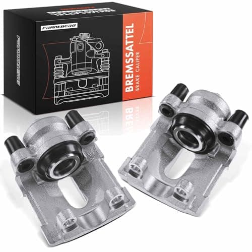 Image of Frankberg 2x Brake Caliper Disc Brake Rear Cast Aluminium Compatible with 1 Series E81 E87 E88 130i 1 Series E88 E82 128i 3 Series E90 316d-325xi X1 E84 sDrive16d-xDrive28i Replace# 34216768698