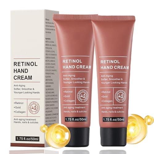 Image of Retinol Anti-Aging Hand Cream - Firming & Moisturising Treatment, Intense Hydration for Dry, Cracked Hands, Visibly Reduces Wrinkles & Restores Elasticity, Care for Skin, Nails & Cuticles, 2PCS