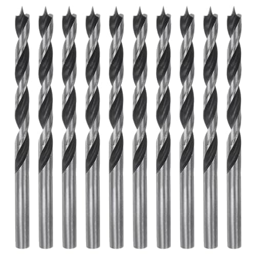 Image of sourcing map 10pcs Brad Point Drill Bits 5mm Precise Cutting with Brad Point Tip for Woods