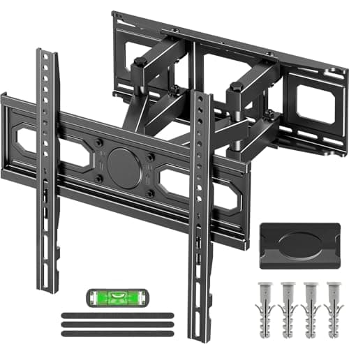 Image of MOUNTUP TV Wall Bracket for Most 26-70 Inch LED, LCD, OLED Flat & Curved TV, Full Motion TV Mount with Swivels Tilts Extends Double Arm Holds up to 45kg, Max VESA 400x400mm, EU0092A