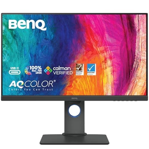 Image of BenQ Creative Pro PD2705Q 27 inch 2K QHD Monitor for Mac, Commercial/Graphics Design, Video Editing, USB-C, 100% sRGB/Rec.709, Display Pilot, KVM, Low Blue Light, Flicker-Free, IPS, ICCsync, Black