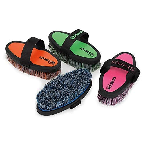 Image of Shires 1397 Ezi-Groom Grip Body Brush Lime Green